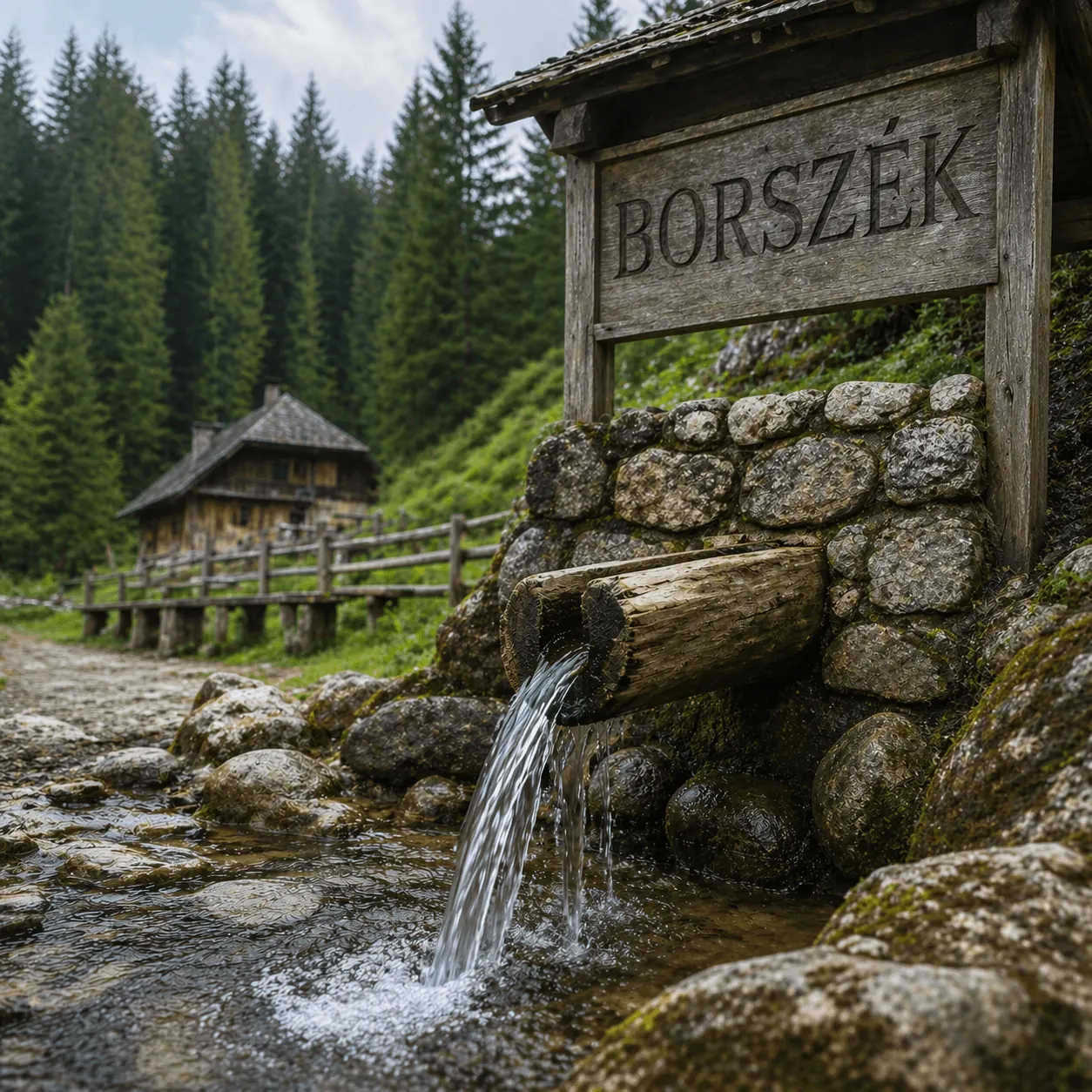 Historic Carpathian mountain spring